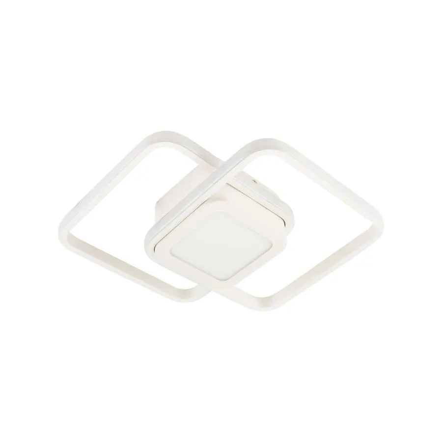 LED LED DuOform, 36W, Γεωμετρικός σχεδιασμός, στρογγυλεμένο τετράγωνο, λευκό, ζεστό/κρύο/ουδέτερο φως