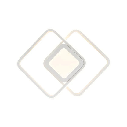 LED LED DuOform, 36W, Γεωμετρικός σχεδιασμός, στρογγυλεμένο τετράγωνο, λευκό, ζεστό/κρύο/ουδέτερο φως