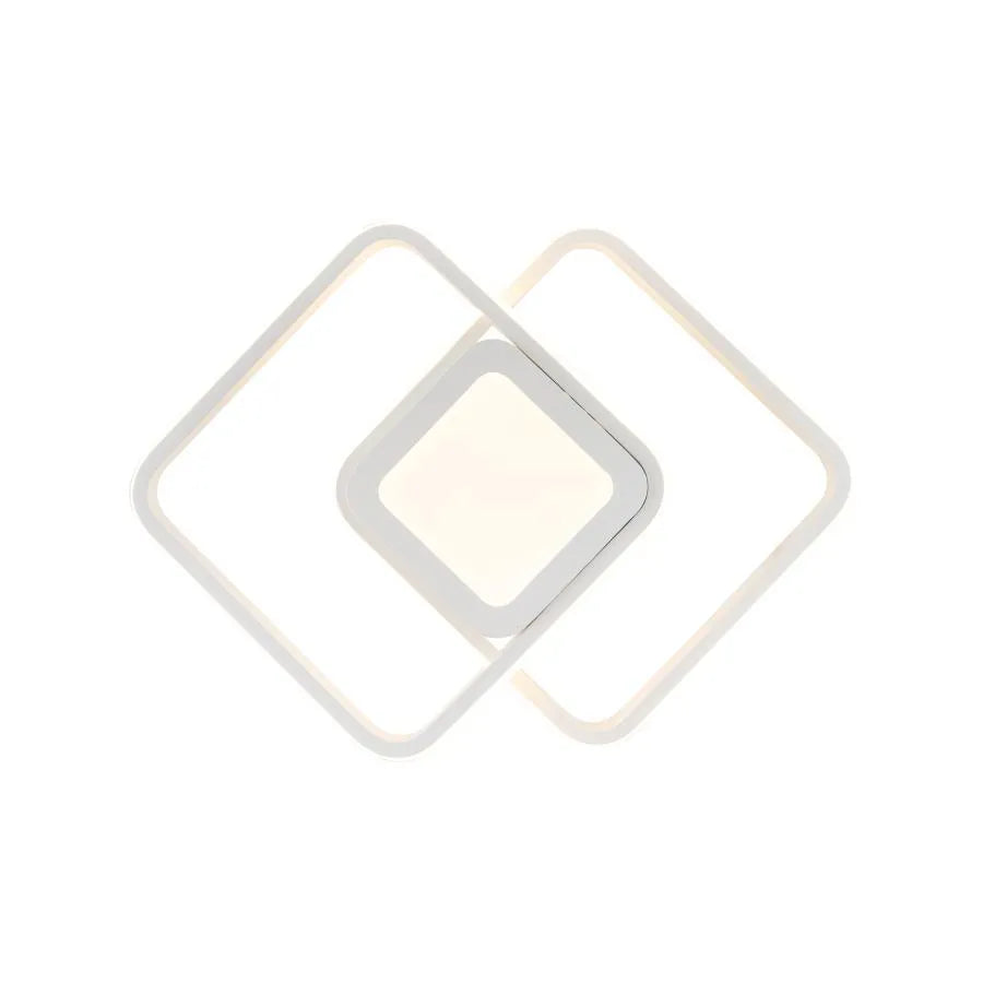 LED LED DuOform, 36W, Γεωμετρικός σχεδιασμός, στρογγυλεμένο τετράγωνο, λευκό, ζεστό/κρύο/ουδέτερο φως