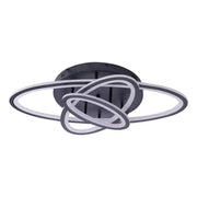 LED πολυέλαιος με τηλεχειριστήριο Gentian, 75W, 3 ελλείψεις, κρύο/ζεστό/ουδέτερο φως, ασταθές, μαύρο