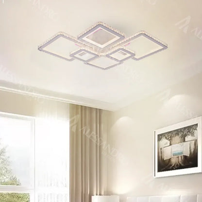 RGB LED Lust με τηλεχειριστήριο Quadris, 240W, 6 τετράγωνα, κρύο/ζεστό/ουδέτερο φως, Daisy, White