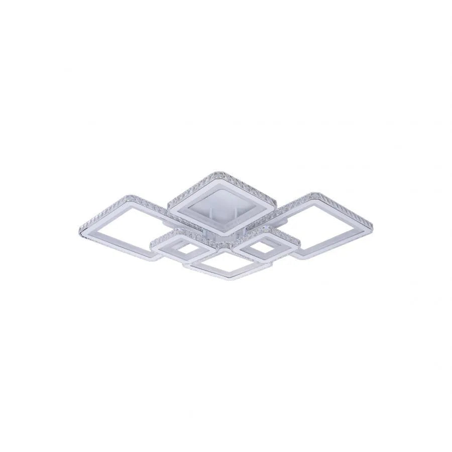 RGB LED Lust με τηλεχειριστήριο Quadris, 240W, 6 τετράγωνα, κρύο/ζεστό/ουδέτερο φως, Daisy, White