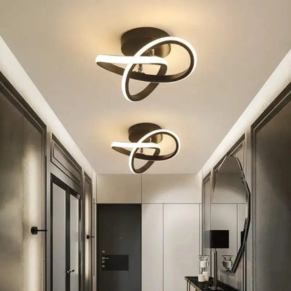 LED LED ροή κορυφής, 24W, κυματιστό, κρύο/ζεστό/ουδέτερο φως, μαύρο