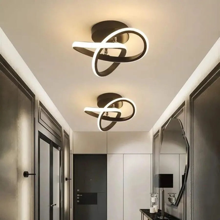 LED LED ροή κορυφής, 24W, κυματιστό, κρύο/ζεστό/ουδέτερο φως, μαύρο