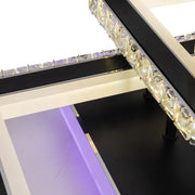 Ο Lulus οδήγησε τη Nova Quadria με κρυστάλλους, 3 πηγές φωτός, RGB, με τηλεχειριστήριο, 154W, Black & Anypanless