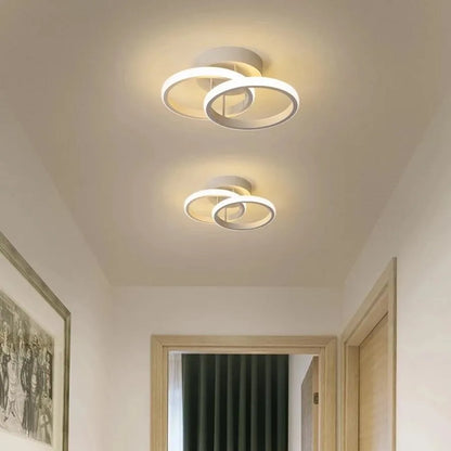 Η κορυφή LED Lulus κυκλοφορεί επικαλυπτόμενα κύκλους, 44W, 2 κύκλους, κρύο/ζεστό/ουδέτερο φως, λευκό