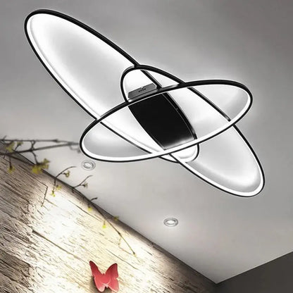LED LED Orbit LED με τηλεχειριστήριο, 140W, κρύο/ζεστό/ουδέτερο φως, ασταθές, μαύρο