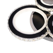 LED LED Nova Rovon με κρυστάλλους, 4 πηγές φωτός, RGB, με τηλεχειριστήριο, 68W, Black & Stain
