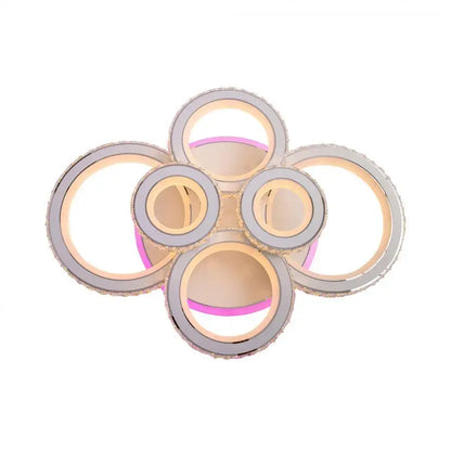 Ο Lulus οδήγησε τη Nova Rondra με κρυστάλλους, 6 πηγές φωτός, RGB, με τηλεχειριστήριο, 154W, White & Anypanless