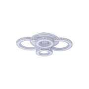 Ο Lulus οδήγησε τη Nova Rondra με κρυστάλλους, 4 πηγές φωτός, RGB, με τηλεχειριστήριο, 68W, White & Anypanless
