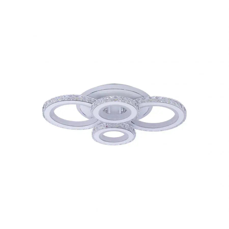 Ο Lulus οδήγησε τη Nova Rondra με κρυστάλλους, 4 πηγές φωτός, RGB, με τηλεχειριστήριο, 68W, White & Anypanless