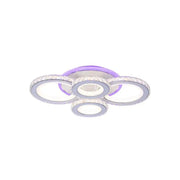 Ο Lulus οδήγησε τη Nova Rondra με κρυστάλλους, 4 πηγές φωτός, RGB, με τηλεχειριστήριο, 68W, White & Anypanless