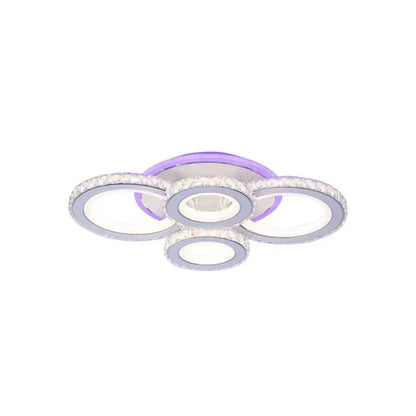 Ο Lulus οδήγησε τη Nova Rondra με κρυστάλλους, 4 πηγές φωτός, RGB, με τηλεχειριστήριο, 68W, White & Anypanless