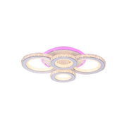 Ο Lulus οδήγησε τη Nova Rondra με κρυστάλλους, 4 πηγές φωτός, RGB, με τηλεχειριστήριο, 68W, White & Anypanless