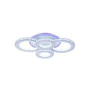 Ο Lulus οδήγησε τη Nova Rondra με κρυστάλλους, 4 πηγές φωτός, RGB, με τηλεχειριστήριο, 68W, White & Anypanless