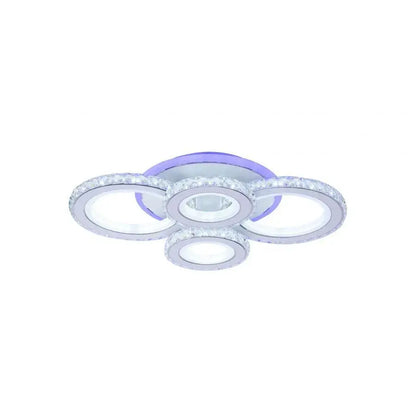 Ο Lulus οδήγησε τη Nova Rondra με κρυστάλλους, 4 πηγές φωτός, RGB, με τηλεχειριστήριο, 68W, White & Anypanless