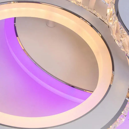 Ο Lulus οδήγησε τη Nova Rondra με κρυστάλλους, 4 πηγές φωτός, RGB, με τηλεχειριστήριο, 68W, White & Anypanless