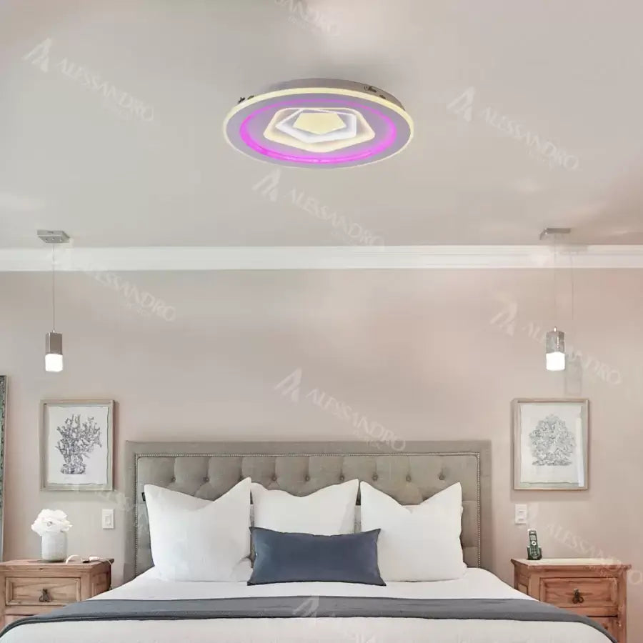 Ο Lulus οδήγησε RGB με τηλεχειριστήριο Meira, 180W, Dimable, Acrylic, RGB, White