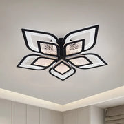 LED πολυέλαιος με τηλεχειριστήριο Dalia, 170W, 5 πέταλα, κρύο/ζεστό/ουδέτερο φως, ασταθές, μαύρο