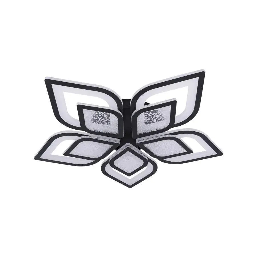 LED πολυέλαιος με τηλεχειριστήριο Dalia, 170W, 5 πέταλα, κρύο/ζεστό/ουδέτερο φως, ασταθές, μαύρο