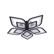 LED πολυέλαιος με τηλεχειριστήριο Dalia, 170W, 5 πέταλα, κρύο/ζεστό/ουδέτερο φως, ασταθές, μαύρο
