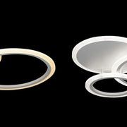 LED πολυέλαιος με τηλεχειριστήριο Lucy, 52W, 3 κύκλοι, κρύο/ζεστό/ουδέτερο φως, ασταθές, λευκό