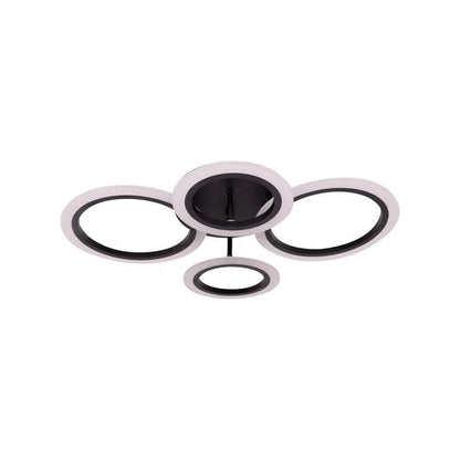 LED Lust με τηλεχειριστήριο Nathaniel 4 κύκλοι 44W κρύο/ζεστό/ουδέτερο μαύρο