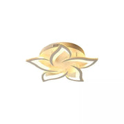 LED πολυέλαιος με τηλεχειριστήριο Lotus, 55W, 5 πέταλα, κρύο/ζεστό/ουδέτερο φως, ασταθές, λευκό