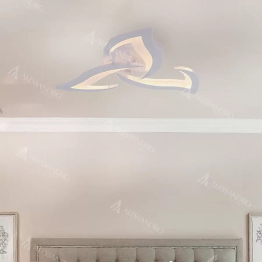 LED Lust με τηλεχειριστήριο Lotus, 48W, 3 πέταλα, κρύο/ζεστό/ουδέτερο φως, ασταθές, λευκό