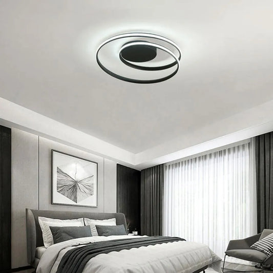 Lust LED Vector Arcadia, 67W, μέταλλο, 49cm Diamteru, μαύρο, τηλεχειριστήριο, κρύο/ζεστό/ουδέτερο φως