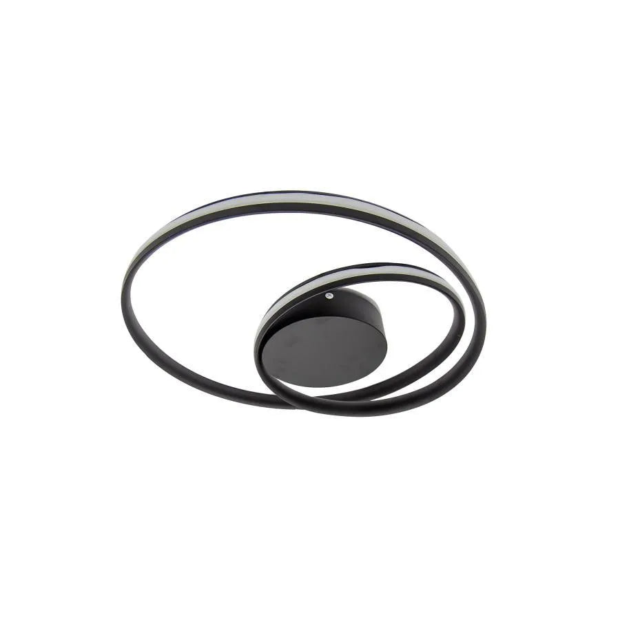 Lust LED Vector Arcadia, 67W, μέταλλο, 49cm Diamteru, μαύρο, τηλεχειριστήριο, κρύο/ζεστό/ουδέτερο φως