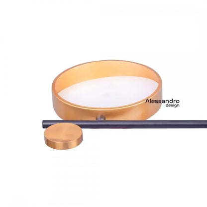 LED πολυέλαιος με ομάδες τηλεχειρισμού, 80W, Unkind, Black and Gold