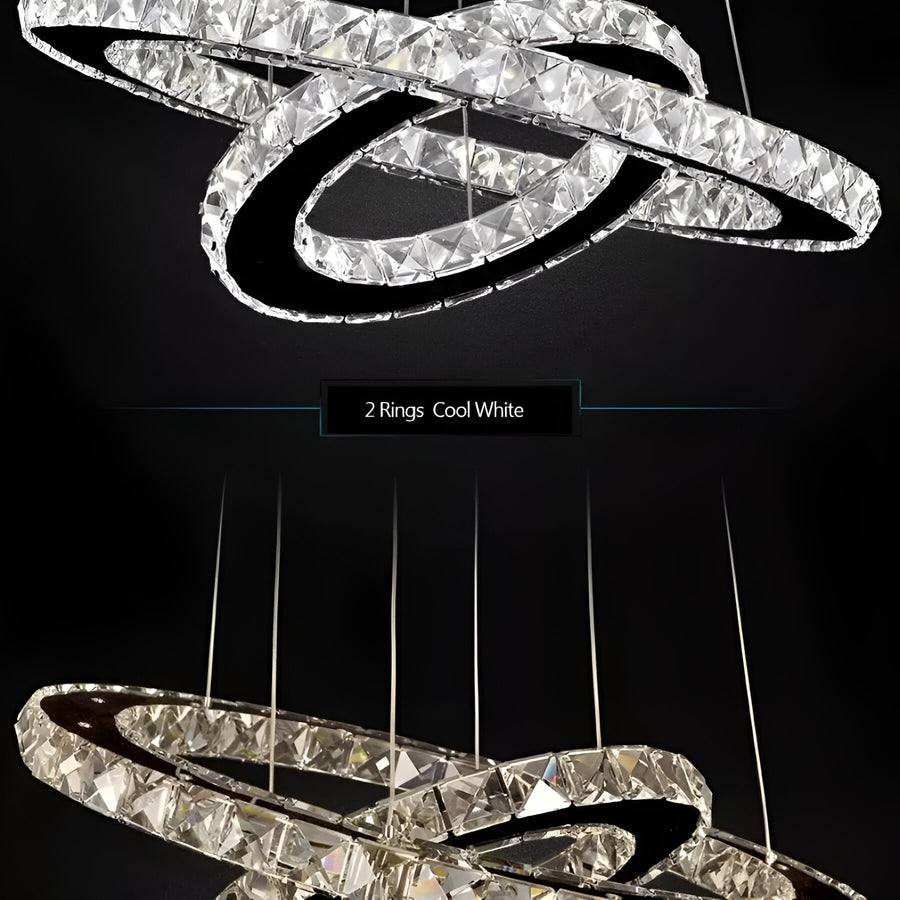 LED LED LUD LUMINIS, 58W, Crystal και Metal, Dimable, Ρυθμιζόμενο ύψος, κρύο/ζεστό/ουδέτερο φως, πολυτελές φωτισμό
