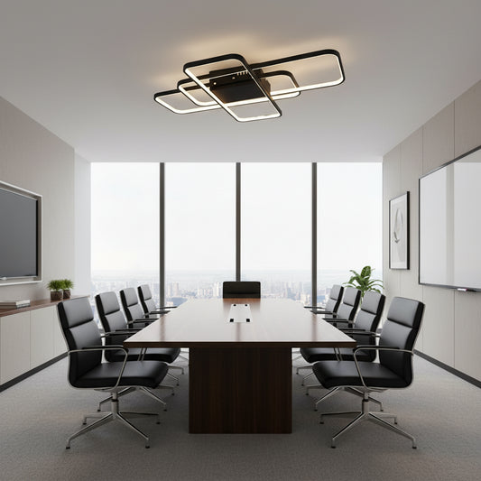 Πολυέλαιος LED με τηλεχειριστήριο AXIS 95W, 3 Στοιχεία, Κρύο/Ζεστό/Ουδέτερο φως, Ρυθμιζόμενο, Μαύρο
