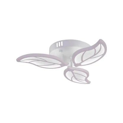 LED πολυέλαιος με τηλεχειριστήριο Laurice, 33W, 3 πέταλα, κρύο/ζεστό/ουδέτερο φως, ασταθές, λευκό