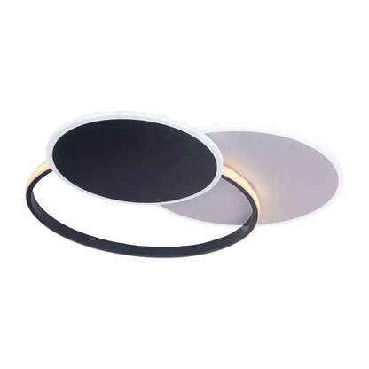 LED πολυέλαιος με τηλεχειριστήριο Mensa, 144W, λευκό με μαύρο, ακρυλικό, μαργαρίτα