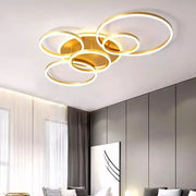 LED Lust με τηλεχειριστήριο Lyra, 248W, 5 κύκλοι, δέσμη, βουρτσισμένο χρυσό, κρύο/ζεστό/ουδέτερο φως