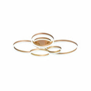 LED Lust με τηλεχειριστήριο Lyra, 248W, 5 κύκλοι, δέσμη, βουρτσισμένο χρυσό, κρύο/ζεστό/ουδέτερο φως
