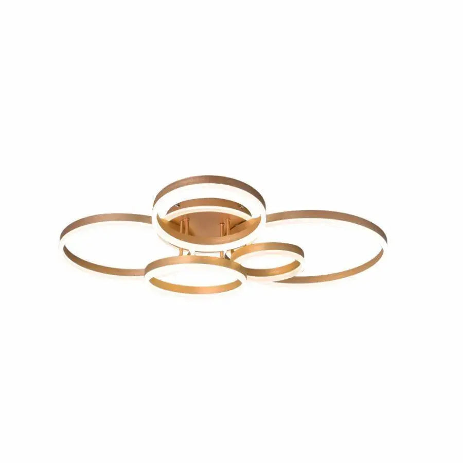 LED Lust με τηλεχειριστήριο Lyra, 248W, 5 κύκλοι, δέσμη, βουρτσισμένο χρυσό, κρύο/ζεστό/ουδέτερο φως