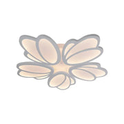 LED πολυέλαιος με τηλεχειριστήριο Tulip, 73W, 5 πέταλα, κρύο/ζεστό/ουδέτερο φως, ασταθές, λευκό