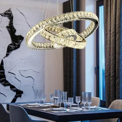 Lulus LED Crystal με τηλεχειριστήριο 36W ασήμι