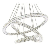 Lulus LED Crystal με τηλεχειριστήριο 36W ασήμι