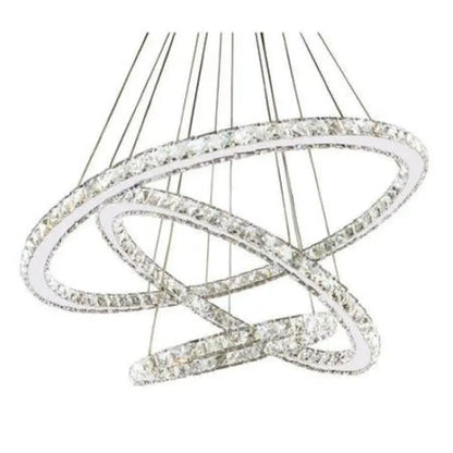 Lulus LED Crystal με τηλεχειριστήριο 36W ασήμι