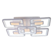 LED Lust με τηλεχειριστήριο, Felix, 5 τετράγωνα, 107W, κρύο/ζεστό/ουδέτερο φως, ασταθές, λευκό