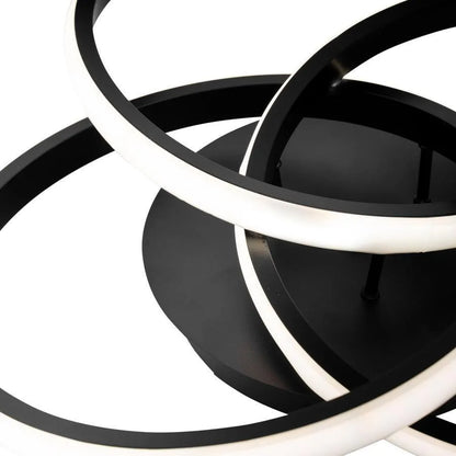 LED LED Vector Vortex, 96W, Metallic, Diamteru 40cm, μαύρο, απομακρυσμένο, κρύο/ζεστό/ουδέτερο φως