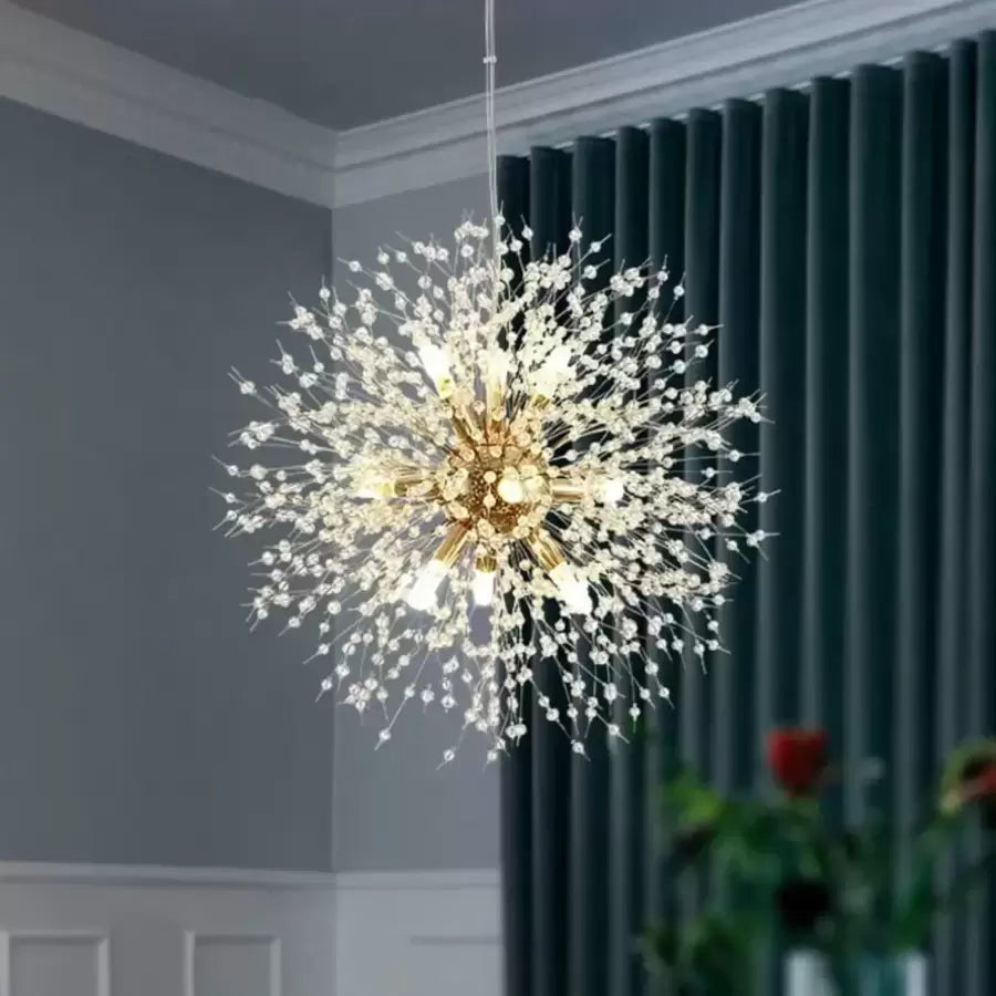 Crystal πολυέλαιος Schönbrunn, 12x G9, διάμετρος 60cm, γυαλιστερό χρυσό, επιβλητικό στυλ