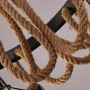 Andy 6x E27 Metal και Brown Rope