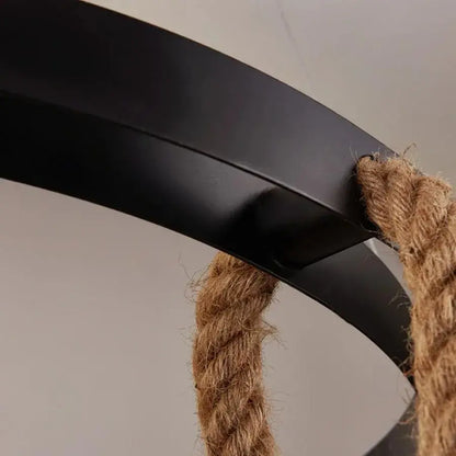 Andy 6x E27 Metal και Brown Rope