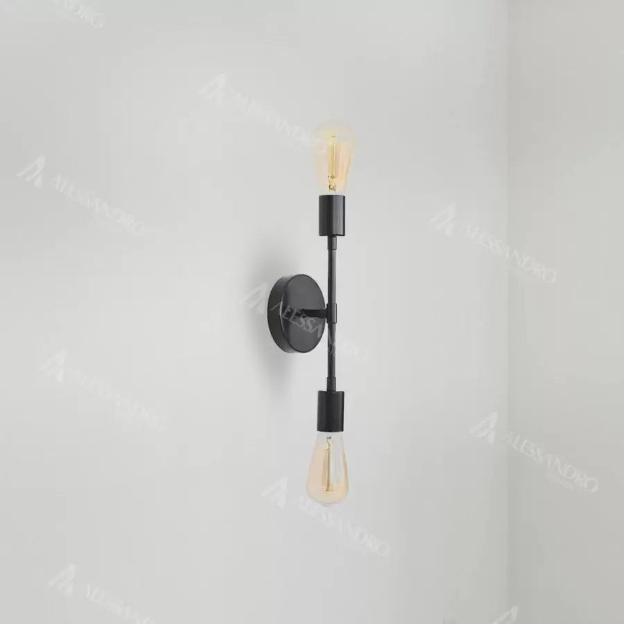 Sini 2*e27, μέταλλο, μαύρο