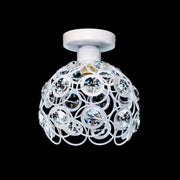 Vera Chandelier, 1*E27, λευκό, μέταλλο και κρύσταλλο